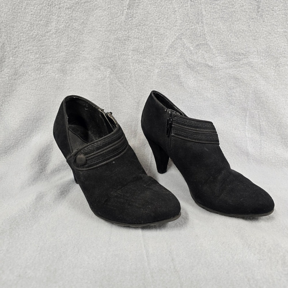 XAppeal Jessica Black‎ Faux Suede Ankle Booties Shooties Size 8